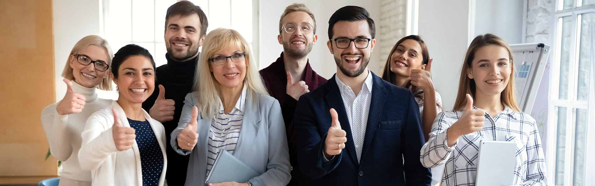 group of people smiling