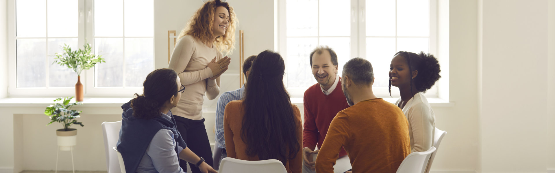 group of people smiling